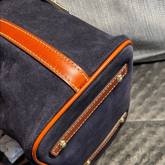 Dooney & Bourke Dark Blue Suede purse Large Hobo Bag, Camden like new - Picture 11 of 16